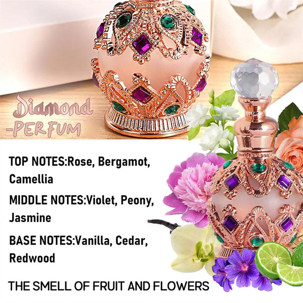 Exotic Arabian Perfume For Women, Enchanting Floral Bouquet With Rose,