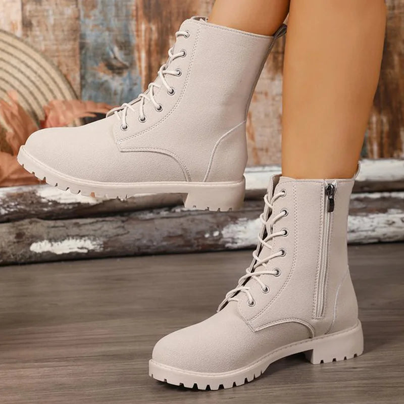 British Style Pu Leather Ankle Boots