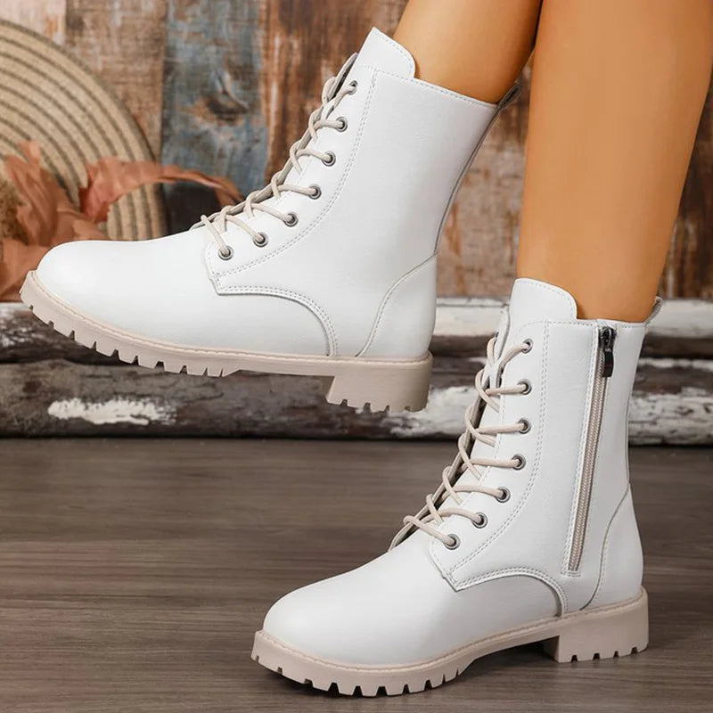 British Style Pu Leather Ankle Boots