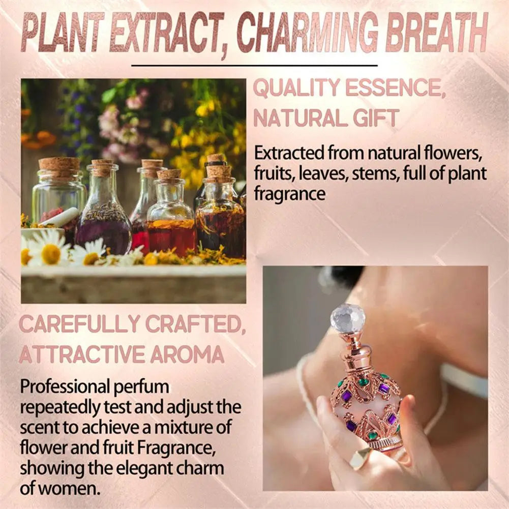 Exotic Arabian Perfume For Women, Enchanting Floral Bouquet With Rose,