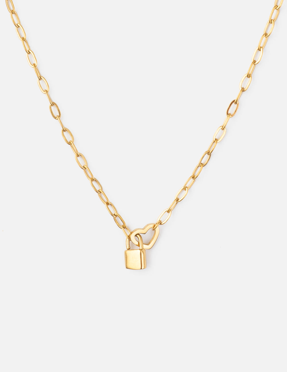 Heart Lock Paperclip Chain Necklace | Elevated Faith – Meleah's Corner
