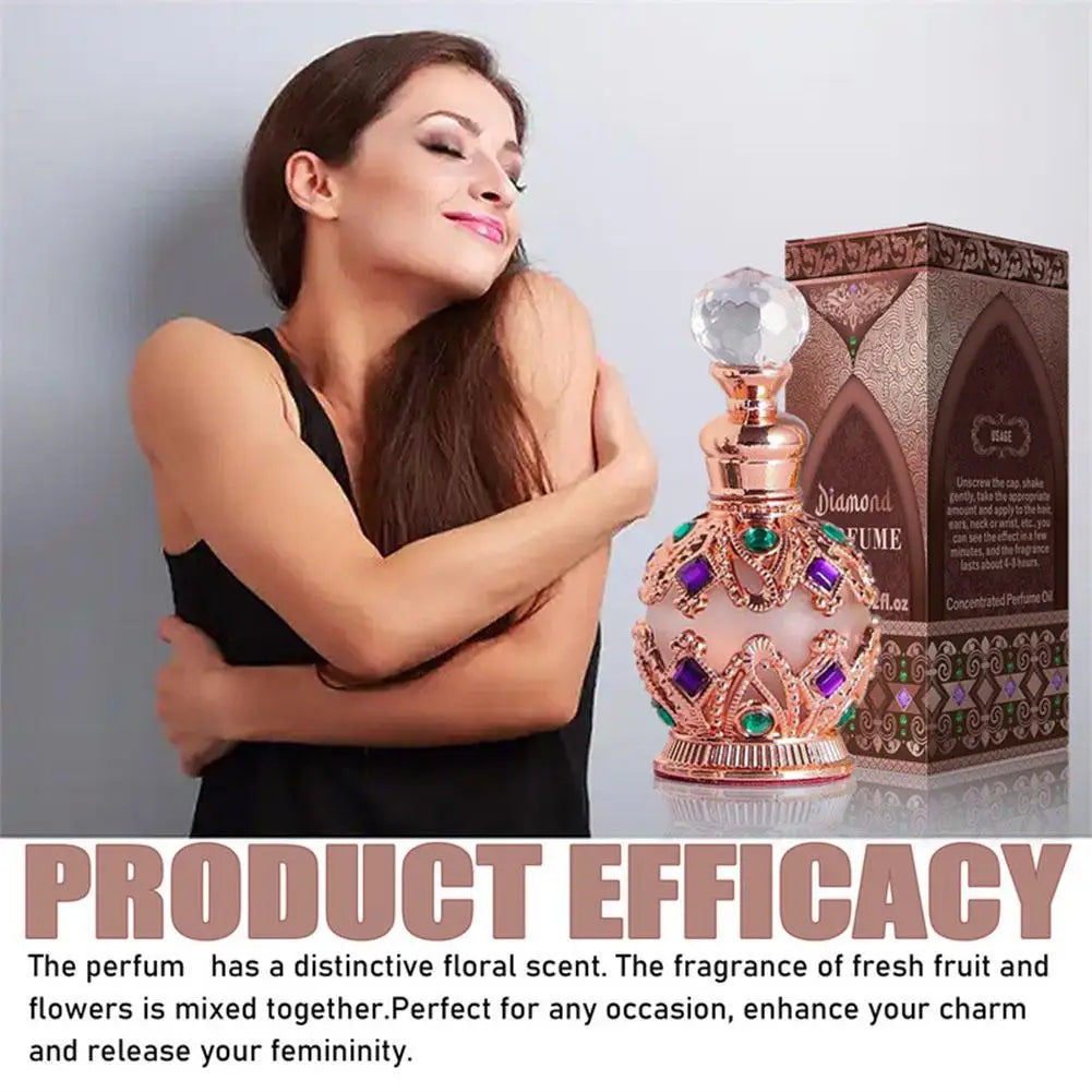 Exotic Arabian Perfume For Women, Enchanting Floral Bouquet With Rose,