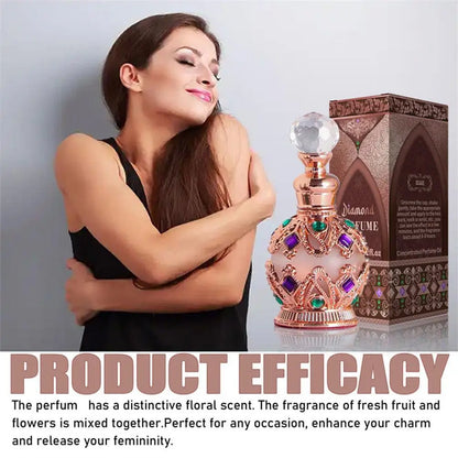 Exotic Arabian Perfume For Women, Enchanting Floral Bouquet With Rose,