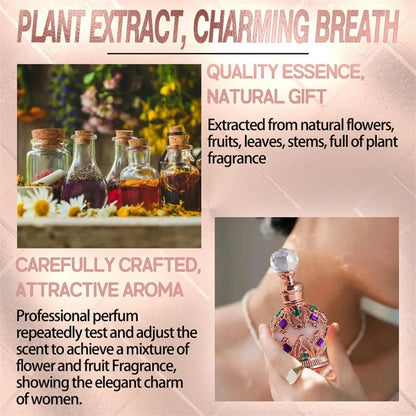 Exotic Arabian Perfume For Women, Enchanting Floral Bouquet With Rose,