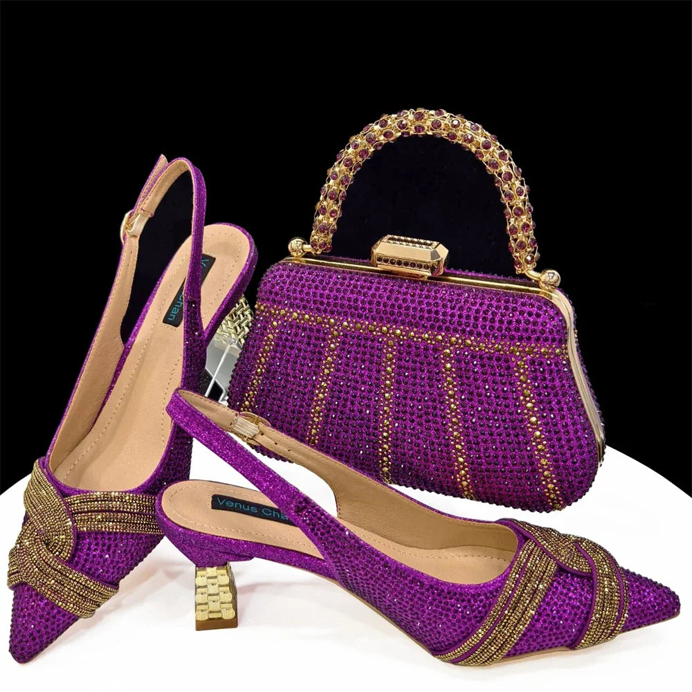 Lastest Italian Style Shoes with Matching Bag Set ED1290