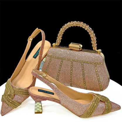 Lastest Italian Style Shoes with Matching Bag Set ED1290