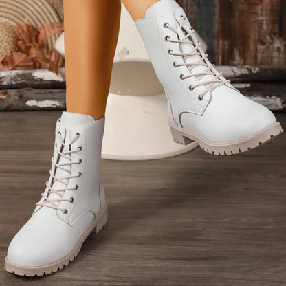 British Style Pu Leather Ankle Boots