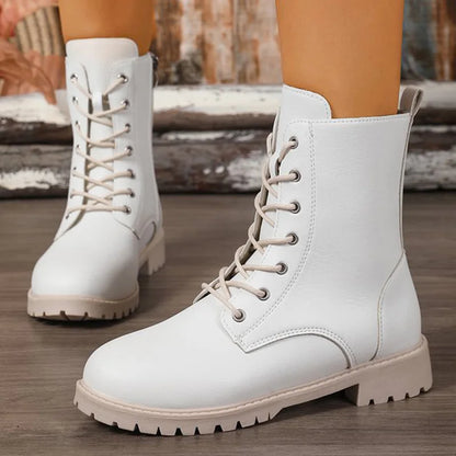 British Style Pu Leather Ankle Boots