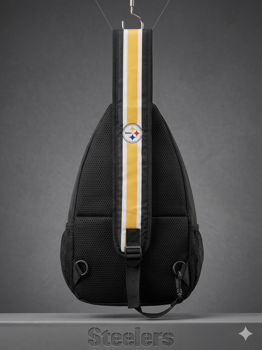 Pittsburgh Steelers Sling Bag, Crossbody Chest Bag, Game Day Backpack, Football Fan Gift