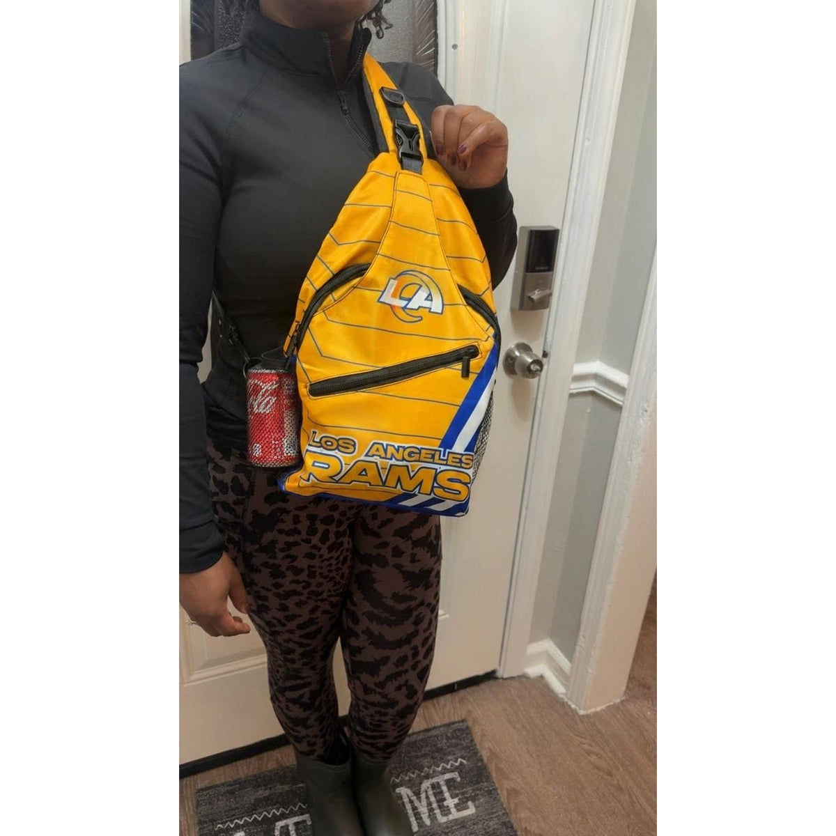 Los Angeles Rams Yellow Sling Bag | Adjustable Football Crossbody Bag