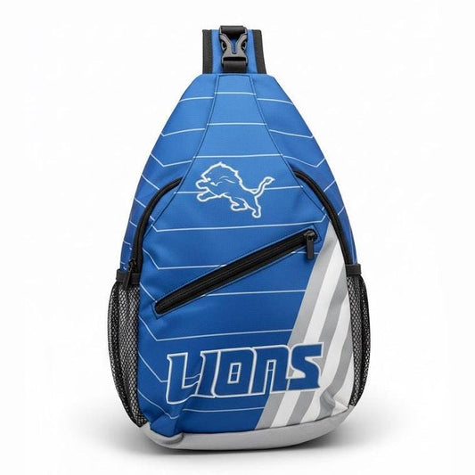 Detroit Lions Blue Sling Bag | Adjustable Football Crossbody Bag