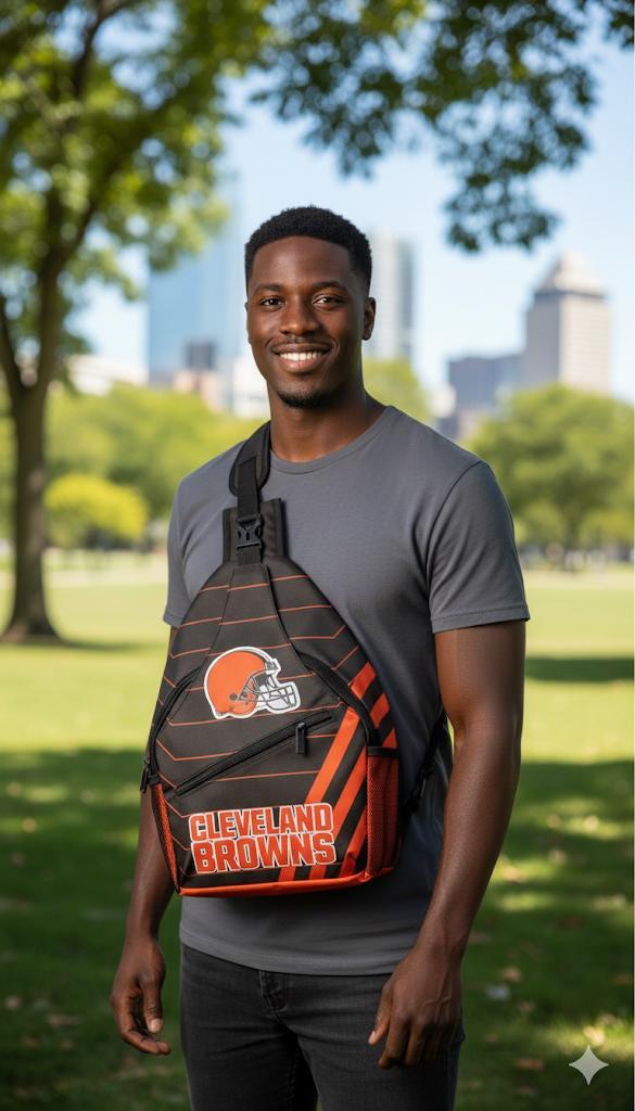 Cleveland Browns Sling Bag | Adjustable Football Crossbody Bag