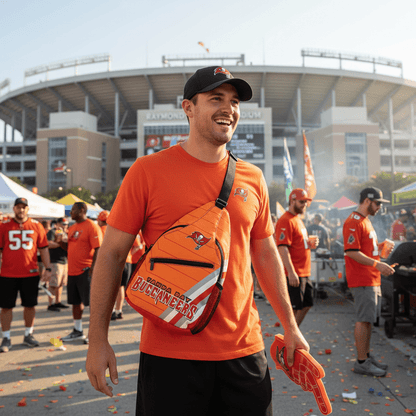 Tampa Bay Buccaneers Orange Sling Bag | Adjustable Football Crossbody Bag