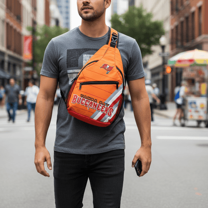 Tampa Bay Buccaneers Orange Sling Bag | Adjustable Football Crossbody Bag